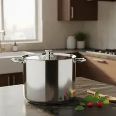 WENS - Olla Cacerola Alta de Acero Inoxidable 11 Litros 26 cm