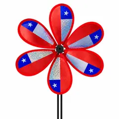 DOPA - Remolino Flor Bandera Chile Brillante Decoración Fiestas
