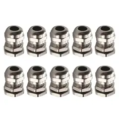 SOLIOT - Prensa Estopa Metalica Pg7 3,5 A 6,5mm 10 Unidades