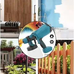 GENER - Pistola Pulverizadora De Pintura Pistola De Pintar Inalámbrica De 2 Baterías