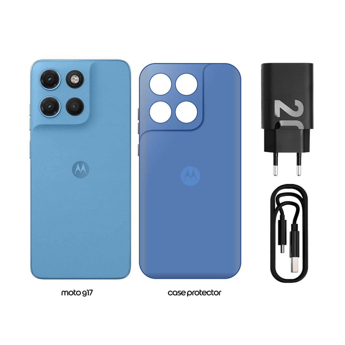 MOTOROLA - Smartphone Motorola Moto G17 128GB 4GB Celeste Android 15