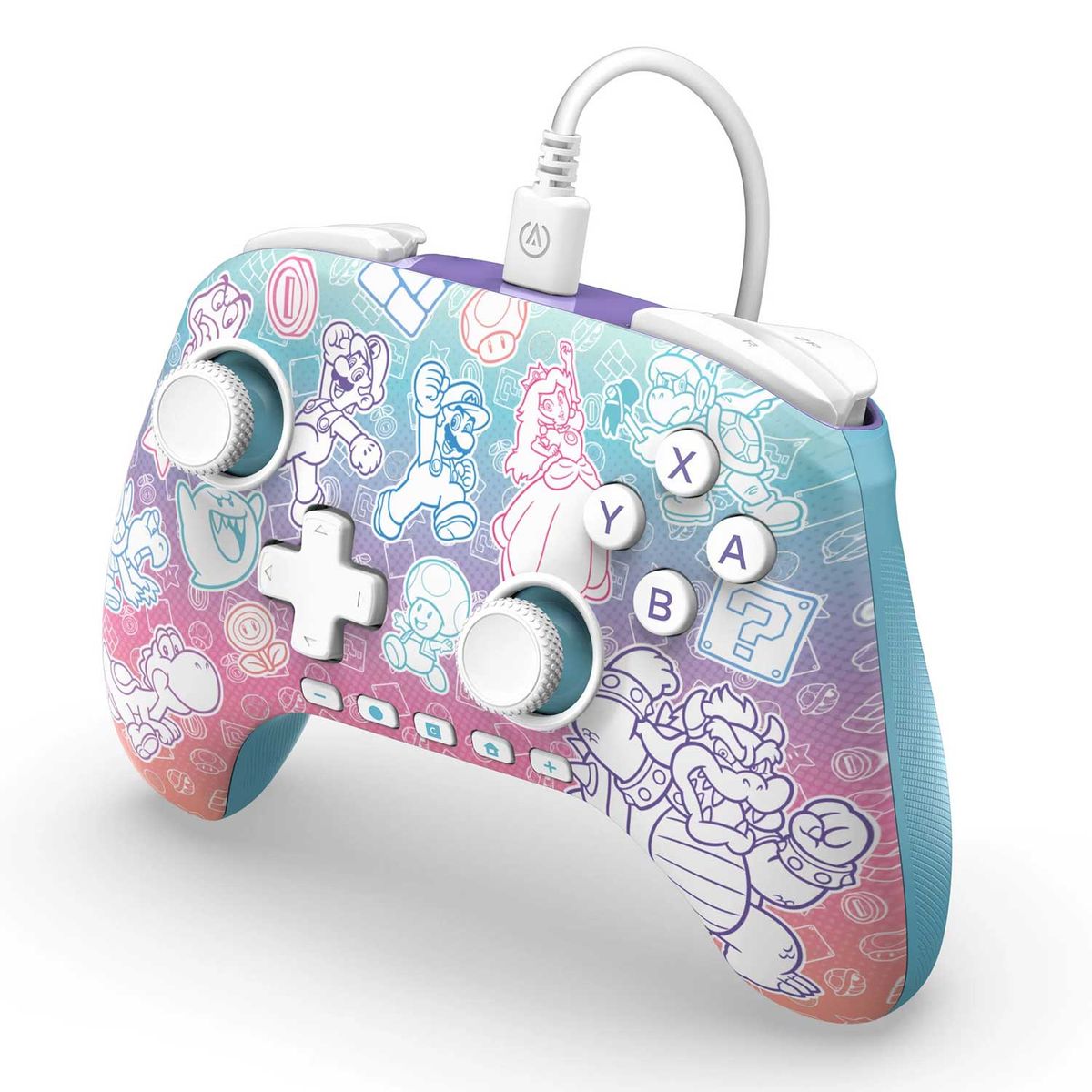 POWERA - Control con Cable PowerA Advantage Super Mario Bros. Reino Champiñón Nintendo Switch 2