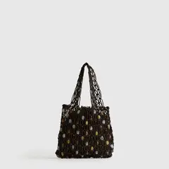 LOUNGE - Mini Cartera Mujer Tejida Piedras
