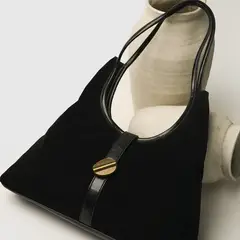LOUNGE - Cartera De Hombro Mujer Fake Suede Broche