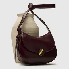 LOUNGE - Cartera Bandolera Mujer Medialuna Broche