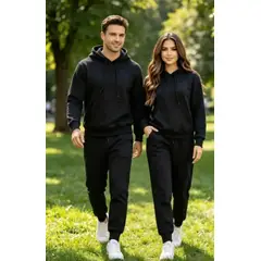 AGW - Conjunto Buzo Poleron Canguro Y Pantalon Puño Algodon