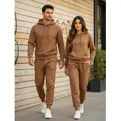 AGW - Conjunto Buzo Poleron Canguro Y Pantalon Puño Algodon