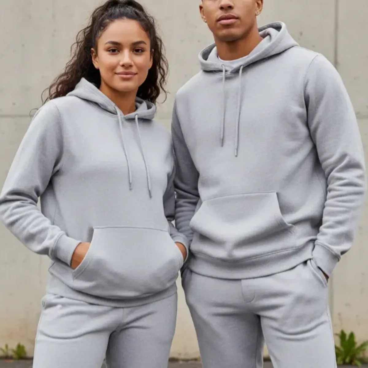 AGW - Conjunto Buzo Poleron Canguro Y Pantalon Puño Algodon