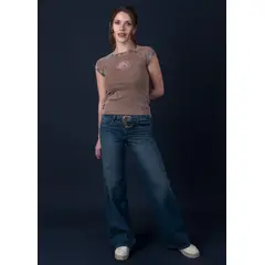 EFESIS - Jeans Palazzo Tiro Medio Mujer