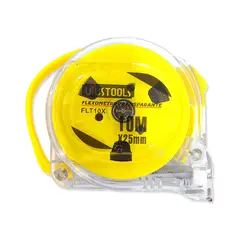 UYUSTOOL - HUINCHA MEDIR 10 MTS X 25 TRANSPARENTE UYUSTOOLS