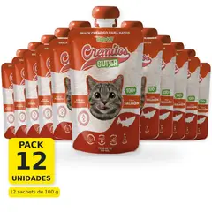 TOP K9 - Cremitos Super Topk9 sabor Salmón 12x100gr gato