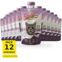 TOP K9 - Cremitos Super Topk9 sabor Salmóncamarón12x100gr gato