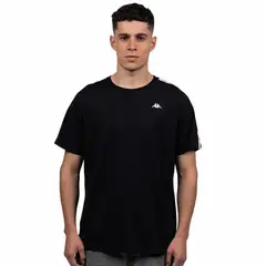 KAPPA - Polera Hombre Black Banda White i26
