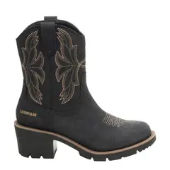 CAT - Bota Casual Texana Mujer Rewrite Frontier Negra
