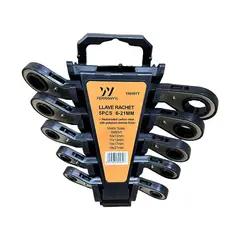UYUSTOOL - LLAVE RACHET 5PCS 6-21MM FERRAWYY-YT