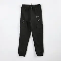 BARBIE - Pantalón de Buzo Niña Estrellas Negro