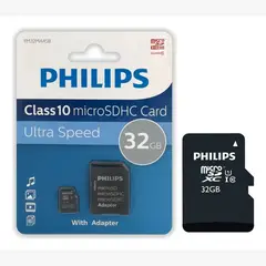 PHILIPS - Tarjeta De Memoria Micro Sd Xc Clase 10 32 Gb Con Adaptador