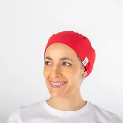 PAOLA TALA - Gorro Clínico Rojo Área Médica Unisex con Elástico - Cofias