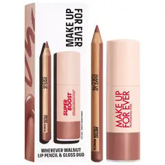 MAKE UP FOR EVER - Mini Duo Set de Delineador + Brillo Labial Artist Color - Wherever Walnut