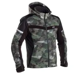 RICHA - Chaqueta para moto Stealth Camuflada Verde