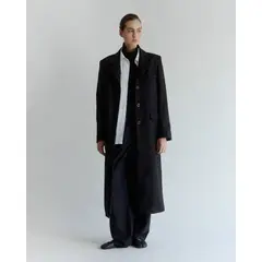 AURE 0001 - Abrigo Black Coat De Mujer Oversize