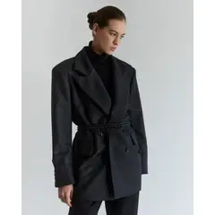 AURE 0001 - Chaquetón De Mujer Tipo Blazer Gris