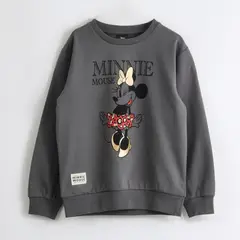 DISNEY - Polerón Cerrado Niña Minnie Folia Gris