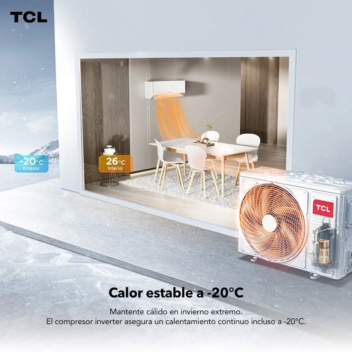 TCL - Aire Acondicionado Inverter TCL TAC-24CHSA 24.000 BTU Wi-Fi