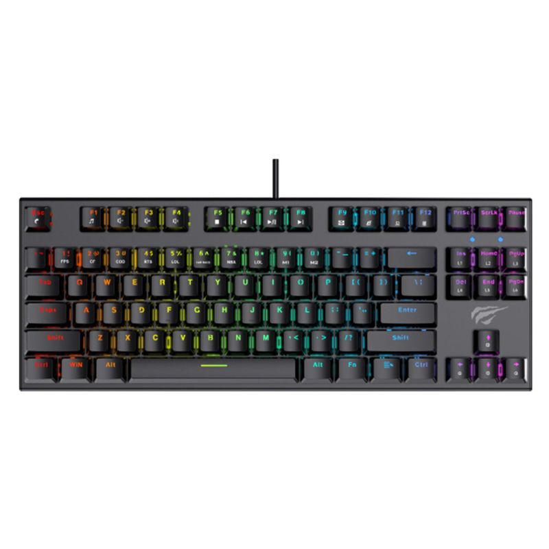 HAVIT - Teclado Mecánico Tkl Outemu Blueswitch Kb857 Negro