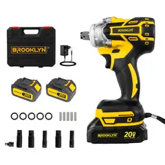 BROOKLYN - Llave de Impacto Inalambrica 320nm 20V + 2 Baterías