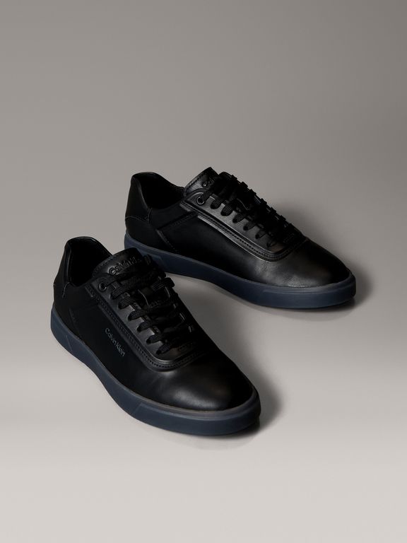 Zapatillas de Cuero Oxford Negro