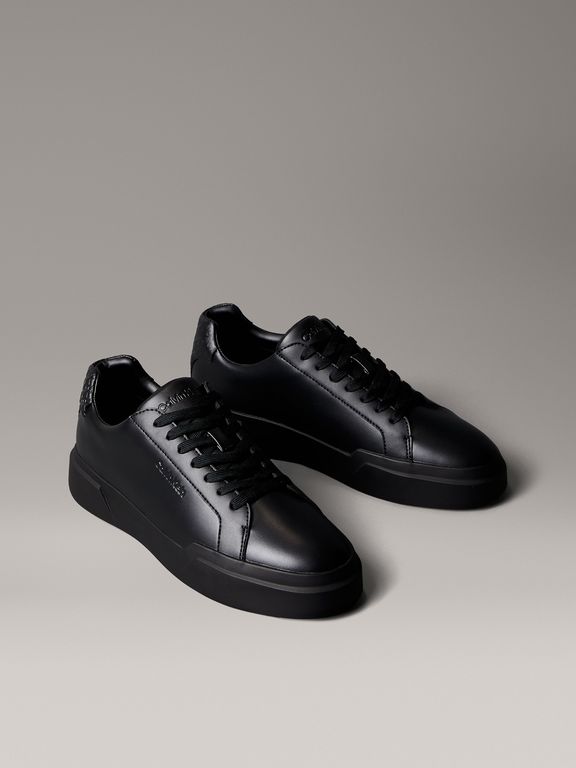 Zapatillas de Cuero Chunky Cupsole Negro