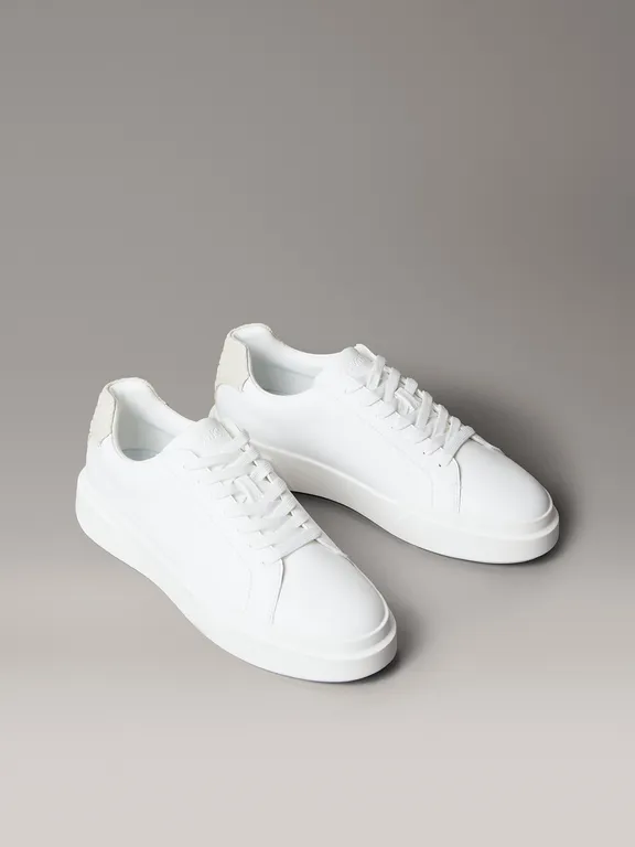 Zapatillas de Cuero Chunky Cupsole Blanco