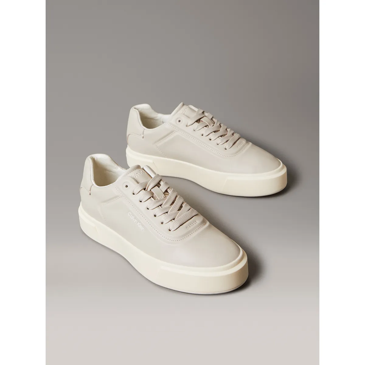 CALVIN KLEIN - Zapatillas Oxford Suela Gruesa Beige Calvin Klein