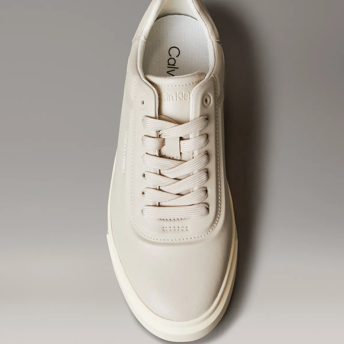 CALVIN KLEIN - Zapatillas Oxford Suela Gruesa Beige Calvin Klein