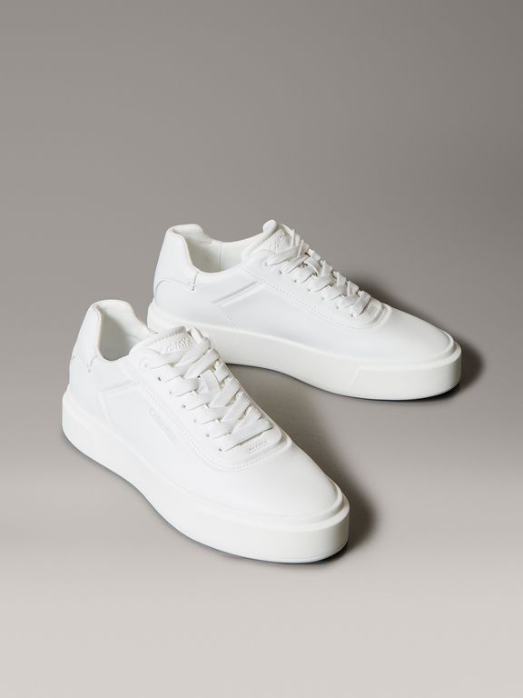 Zapatilla Oxford Cuero Suela Gruesa Blanco