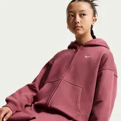 NIKE - Poleron Sportswear Studio Fleece Rosa Unisex niño