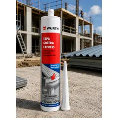 WURTH - Silicona Tapagoteras Express Gris 230 Ml.