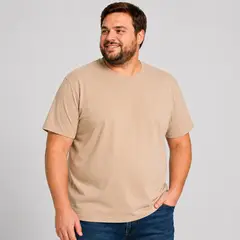 ROLY - Polera Manga Corta Hombre Talla Grande 3XL 4XL Cuello Redondo 100% Algodón