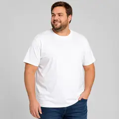 ROLY - Polera Manga Corta Hombre Talla Grande 3XL 4XL Cuello Redondo 100% Algodón