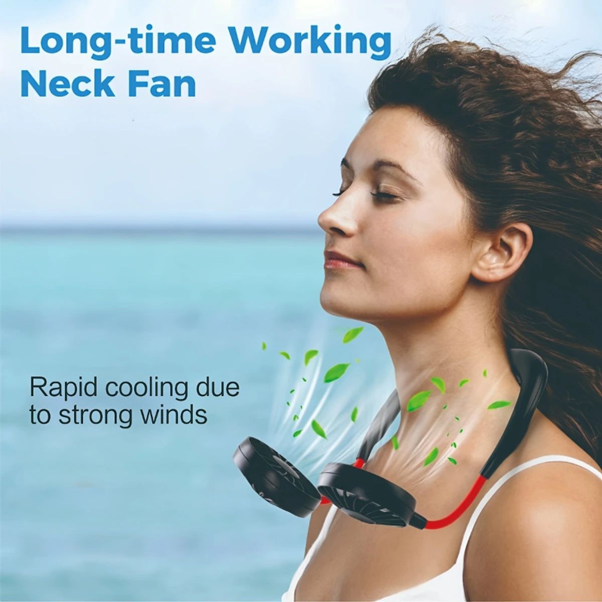 GENERICO - Ventilador de cuello recargable para deportes