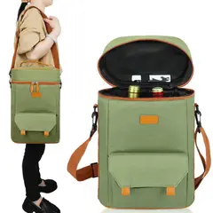 ATURE - Bolso Materos Térmico Organizador Vino 2 Botellas Portátil