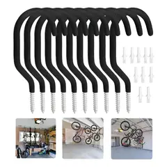 GENERICO - X10 Ganchos De Metal Para Colgar Bicicletas 15x7cm