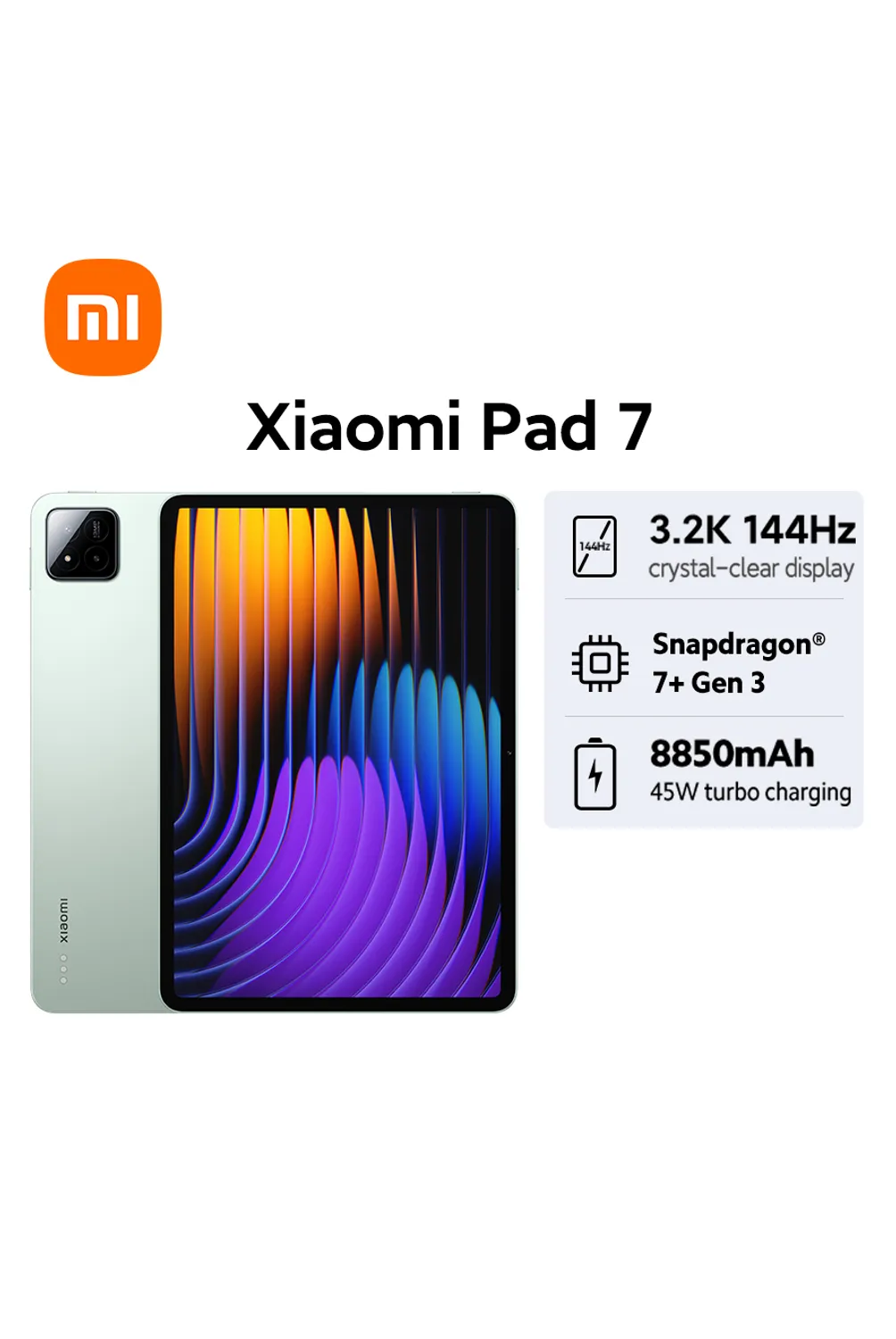 XIAOMI Tablet Xiaomi Pad 7 12+256GB 3.2K y 144 Hz Snapdragon 7 Gen