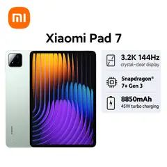 XIAOMI - Tablet Pad 7 12+256GB 3.2K y 144 Hz Snapdragon 7 Gen 3 8850 mAh