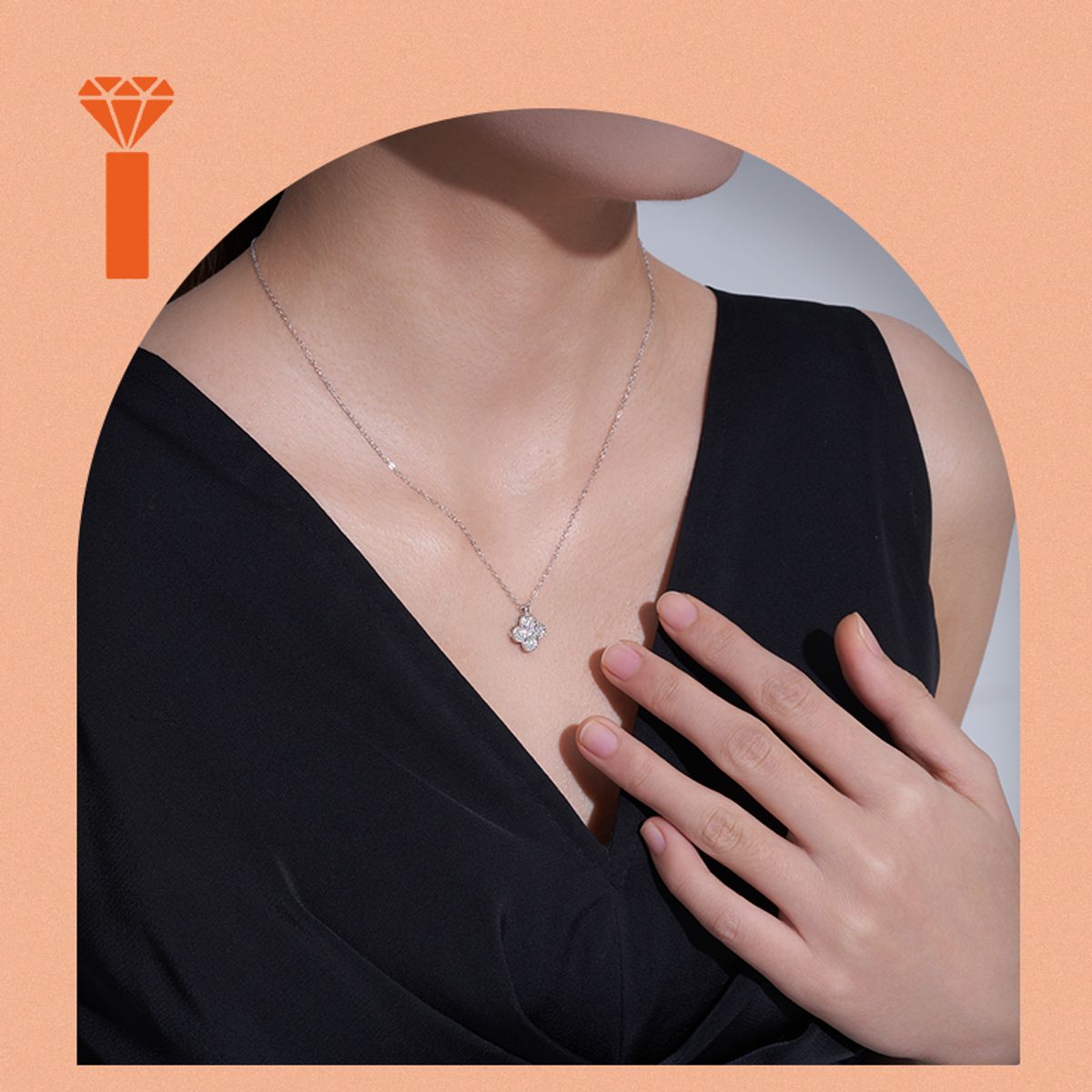 MASSE GIOIELLI - COLLAR VAN CLEEF MASSE GIOIELLI MOISSANITAS CERTIFICADAS