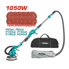 TOTAL TOOLS - Lijadora De Pared Techo Piso 1050W LED TOTAL