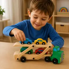 GENERICO - Camión de madera Transportador de Autos