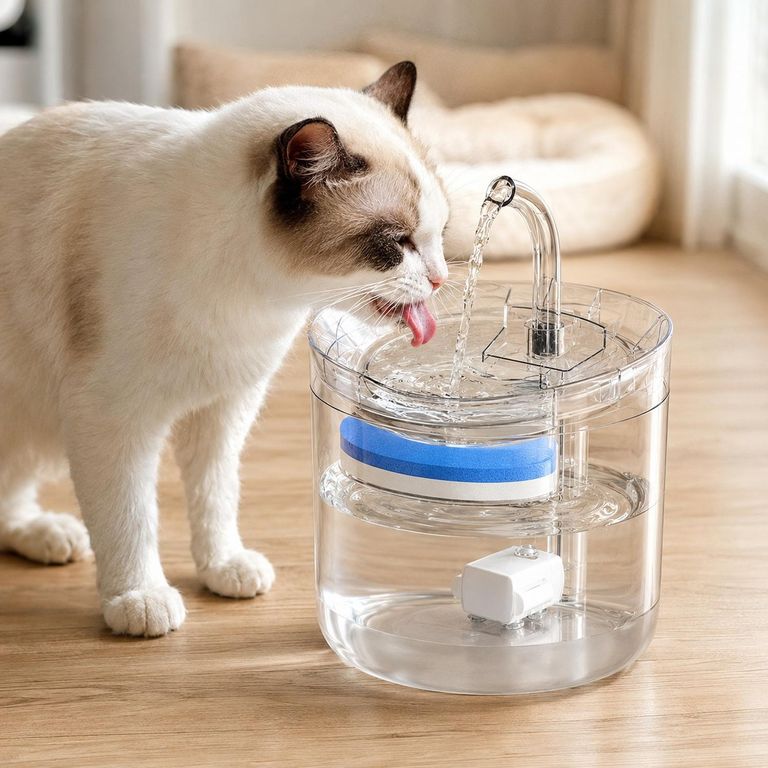 Bebedero Electrico Mascotas 1.8L Filtro Triple Gatos Perros