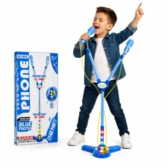GENERICO - Juguete Micrófono infantil con Bluetooth sonido y luz Doble pedestal Para Karaoke Niños